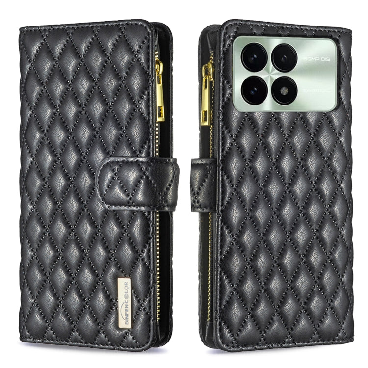 Diamond Lattice Zipper Wallet Leather Flip Phone Case, For Xiaomi Redmi Note 13 Pro 4G Global, For Xiaomi Poco M6 Pro 4G, For Xiaomi Redmi A3, For Xiaomi Redmi Note 13 4G Global, For Xiaomi Redmi K70E, For Xiaomi Redmi 13C                              ...