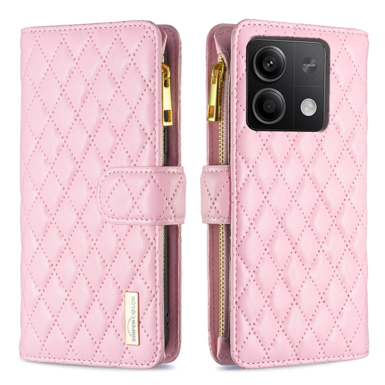 Diamond Lattice Zipper Wallet Leather Flip Phone Case, For Xiaomi Redmi Note 13 Pro 4G Global, For Xiaomi Poco M6 Pro 4G, For Xiaomi Redmi A3, For Xiaomi Redmi Note 13 4G Global, For Xiaomi Redmi K70E, For Xiaomi Redmi 13C                              ...