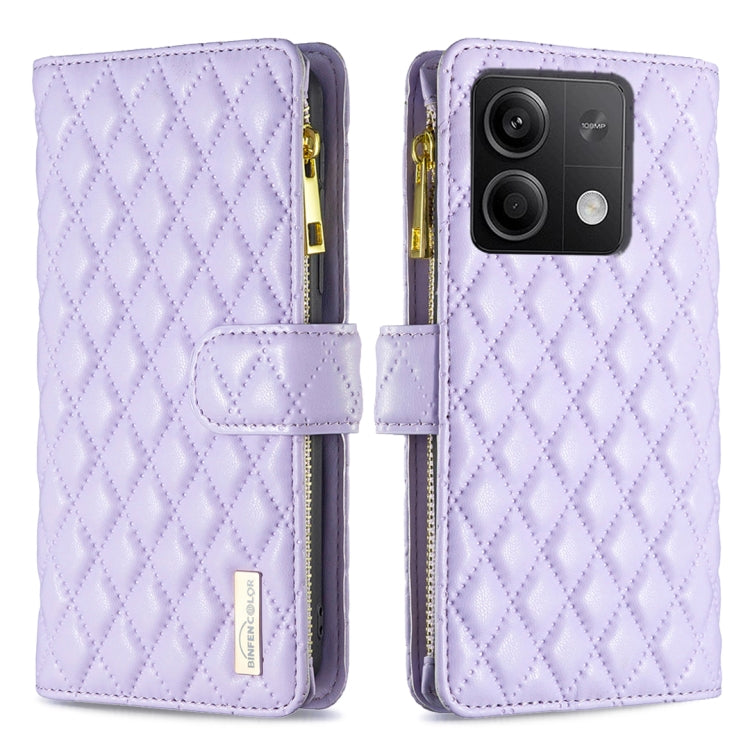 Diamond Lattice Zipper Wallet Leather Flip Phone Case, For Xiaomi Redmi Note 13 Pro 4G Global, For Xiaomi Poco M6 Pro 4G, For Xiaomi Redmi A3, For Xiaomi Redmi Note 13 4G Global, For Xiaomi Redmi K70E, For Xiaomi Redmi 13C                              ...