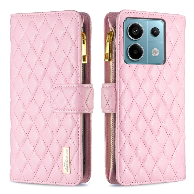 Diamond Lattice Zipper Wallet Leather Flip Phone Case, For Xiaomi Redmi Note 13 Pro 4G Global, For Xiaomi Poco M6 Pro 4G, For Xiaomi Redmi A3, For Xiaomi Redmi Note 13 4G Global, For Xiaomi Redmi K70E, For Xiaomi Redmi 13C                              ...