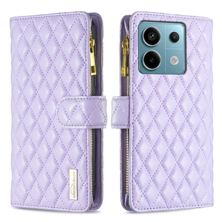 Diamond Lattice Zipper Wallet Leather Flip Phone Case, For Xiaomi Redmi Note 13 Pro 4G Global, For Xiaomi Poco M6 Pro 4G, For Xiaomi Redmi A3, For Xiaomi Redmi Note 13 4G Global, For Xiaomi Redmi K70E, For Xiaomi Redmi 13C                              ...
