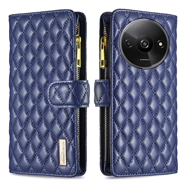 Diamond Lattice Zipper Wallet Leather Flip Phone Case, For Xiaomi Redmi Note 13 Pro 4G Global, For Xiaomi Poco M6 Pro 4G, For Xiaomi Redmi A3, For Xiaomi Redmi Note 13 4G Global, For Xiaomi Redmi K70E, For Xiaomi Redmi 13C                              ...