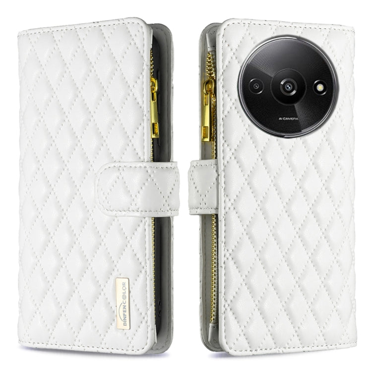 Diamond Lattice Zipper Wallet Leather Flip Phone Case, For Xiaomi Redmi Note 13 Pro 4G Global, For Xiaomi Poco M6 Pro 4G, For Xiaomi Redmi A3, For Xiaomi Redmi Note 13 4G Global, For Xiaomi Redmi K70E, For Xiaomi Redmi 13C                              ...