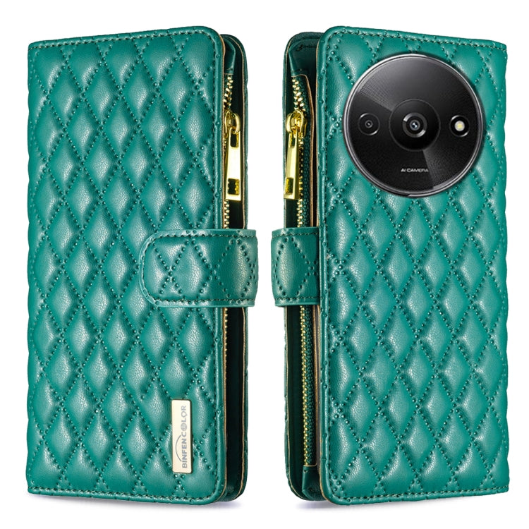 Diamond Lattice Zipper Wallet Leather Flip Phone Case, For Xiaomi Redmi Note 13 Pro 4G Global, For Xiaomi Poco M6 Pro 4G, For Xiaomi Redmi A3, For Xiaomi Redmi Note 13 4G Global, For Xiaomi Redmi K70E, For Xiaomi Redmi 13C                              ...