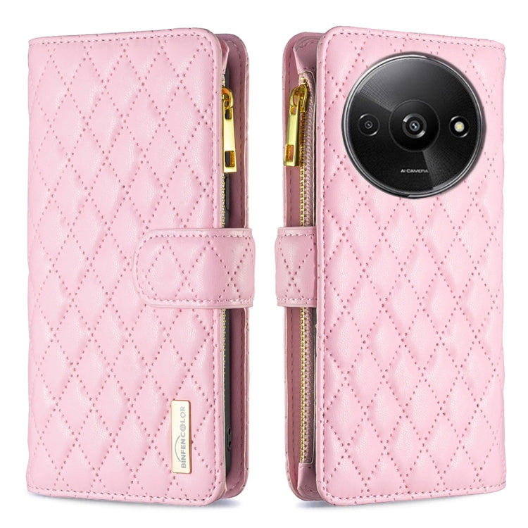 Diamond Lattice Zipper Wallet Leather Flip Phone Case, For Xiaomi Redmi Note 13 Pro 4G Global, For Xiaomi Poco M6 Pro 4G, For Xiaomi Redmi A3, For Xiaomi Redmi Note 13 4G Global, For Xiaomi Redmi K70E, For Xiaomi Redmi 13C                              ...