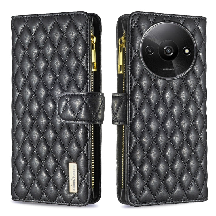 Diamond Lattice Zipper Wallet Leather Flip Phone Case, For Xiaomi Redmi Note 13 Pro 4G Global, For Xiaomi Poco M6 Pro 4G, For Xiaomi Redmi A3, For Xiaomi Redmi Note 13 4G Global, For Xiaomi Redmi K70E, For Xiaomi Redmi 13C                              ...