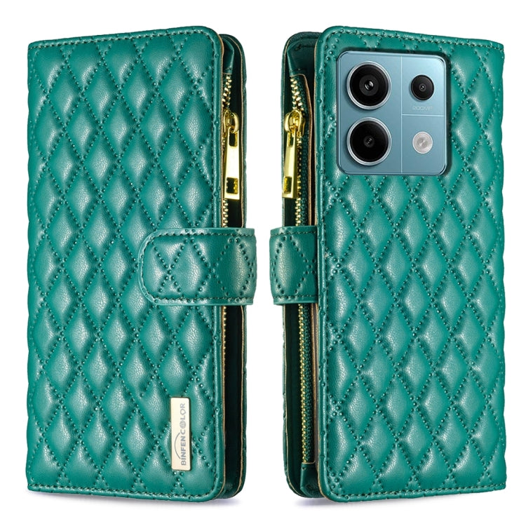 Diamond Lattice Zipper Wallet Leather Flip Phone Case, For Xiaomi Redmi Note 13 Pro 4G Global, For Xiaomi Poco M6 Pro 4G, For Xiaomi Redmi A3, For Xiaomi Redmi Note 13 4G Global, For Xiaomi Redmi K70E, For Xiaomi Redmi 13C                              ...