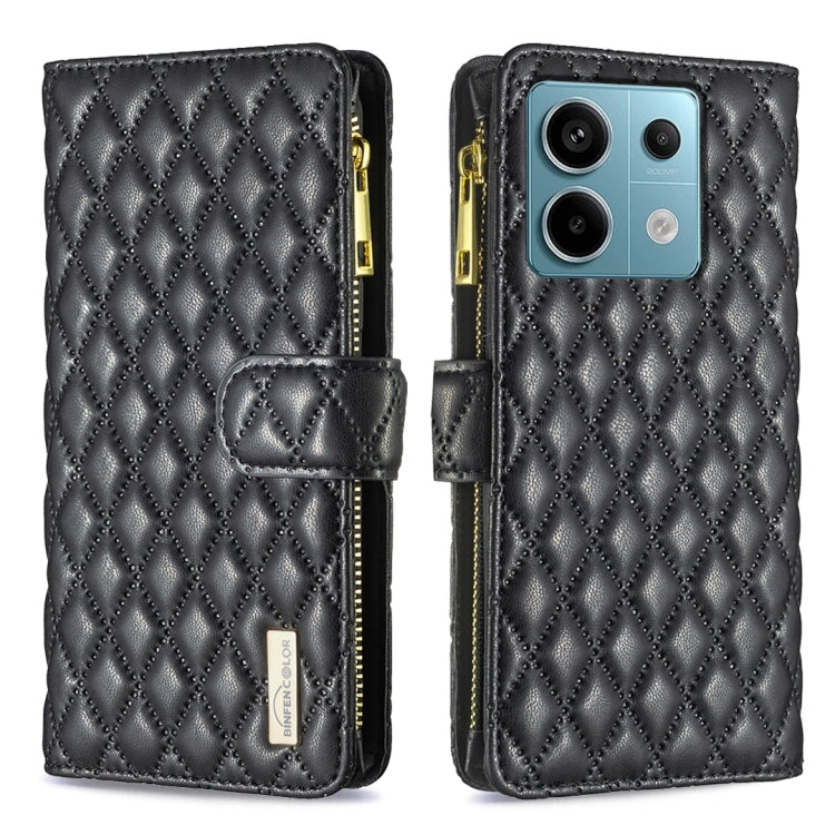 Diamond Lattice Zipper Wallet Leather Flip Phone Case, For Xiaomi Redmi Note 13 Pro 4G Global, For Xiaomi Poco M6 Pro 4G, For Xiaomi Redmi A3, For Xiaomi Redmi Note 13 4G Global, For Xiaomi Redmi K70E, For Xiaomi Redmi 13C                              ...