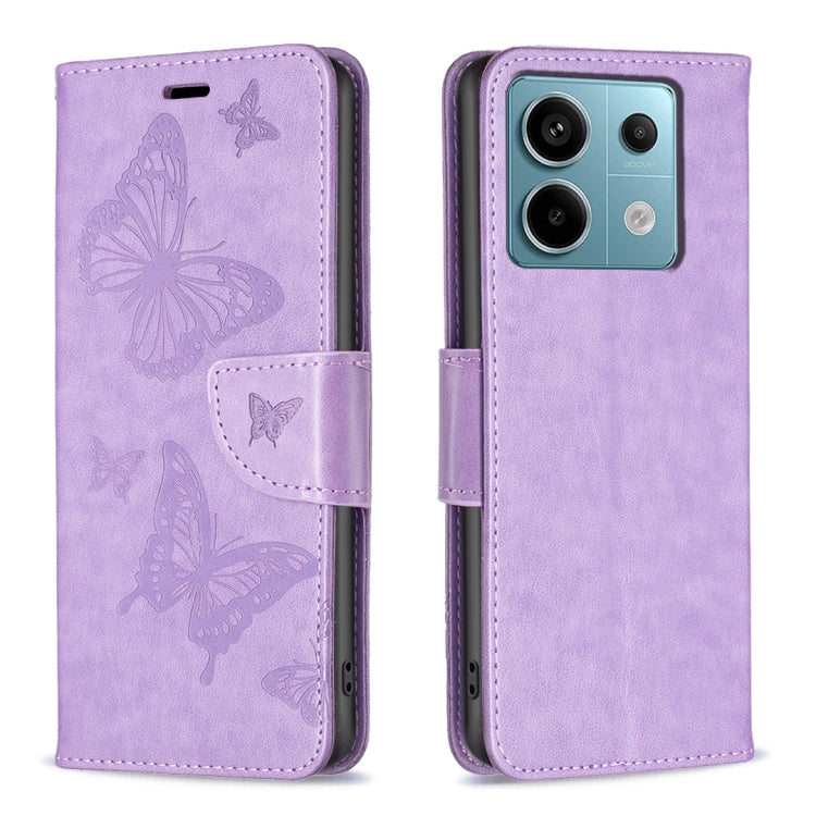 Two Butterflies Embossing Leather Phone Case, For Xiaomi Redmi Note 13 Pro 4G Global, For Xiaomi Poco M6 Pro 4G, For Xiaomi Redmi Note 13 4G Global, For Xiaomi Redmi Note 13, For Xiaomi Redmi 13C, For Xiaomi Redmi Note 13 Pro+ 5G                       ...
