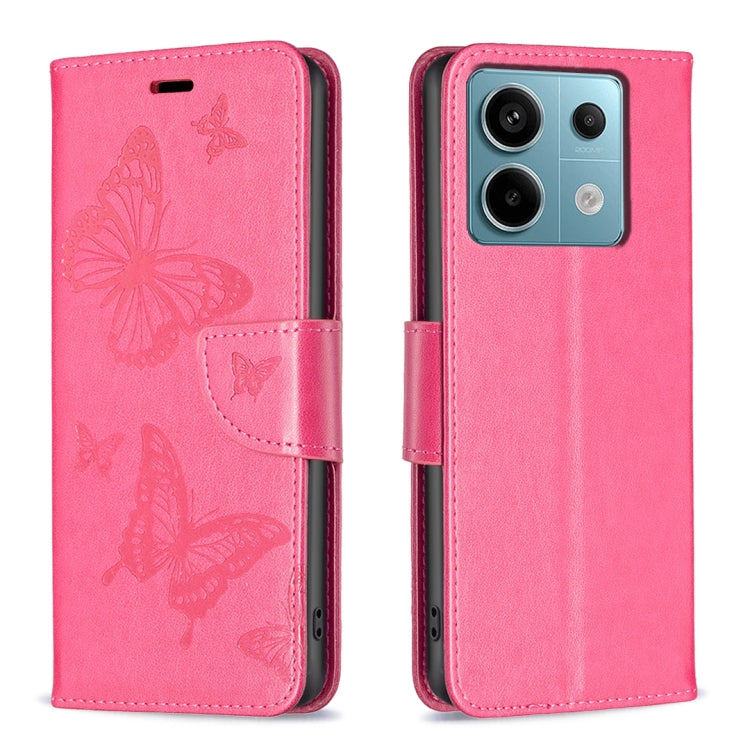 Two Butterflies Embossing Leather Phone Case, For Xiaomi Redmi Note 13 Pro 4G Global, For Xiaomi Poco M6 Pro 4G, For Xiaomi Redmi Note 13 4G Global, For Xiaomi Redmi Note 13, For Xiaomi Redmi 13C, For Xiaomi Redmi Note 13 Pro+ 5G                       ...