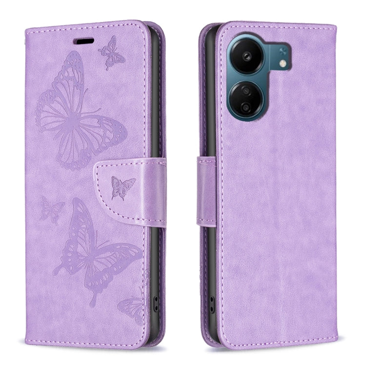 Two Butterflies Embossing Leather Phone Case, For Xiaomi Redmi Note 13 Pro 4G Global, For Xiaomi Poco M6 Pro 4G, For Xiaomi Redmi Note 13 4G Global, For Xiaomi Redmi Note 13, For Xiaomi Redmi 13C, For Xiaomi Redmi Note 13 Pro+ 5G                       ...