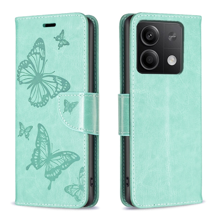 Two Butterflies Embossing Leather Phone Case, For Xiaomi Redmi Note 13 Pro 4G Global, For Xiaomi Poco M6 Pro 4G, For Xiaomi Redmi Note 13 4G Global, For Xiaomi Redmi Note 13, For Xiaomi Redmi 13C, For Xiaomi Redmi Note 13 Pro+ 5G                       ...