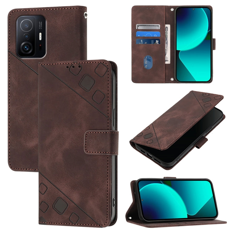 Skin Feel Embossed Leather Phone Case, For Xiaomi Mi 11 Pro, For Xiaomi Redmi Note 10 Pro 4G, For Xiaomi Poco M3 / Redmi 9 Power, For Xiaomi Redmi Note 9T Global, For Xiaomi Mi 11, For Xiaomi Redmi Note 9 4G / Redmi 10X 4G                              ...