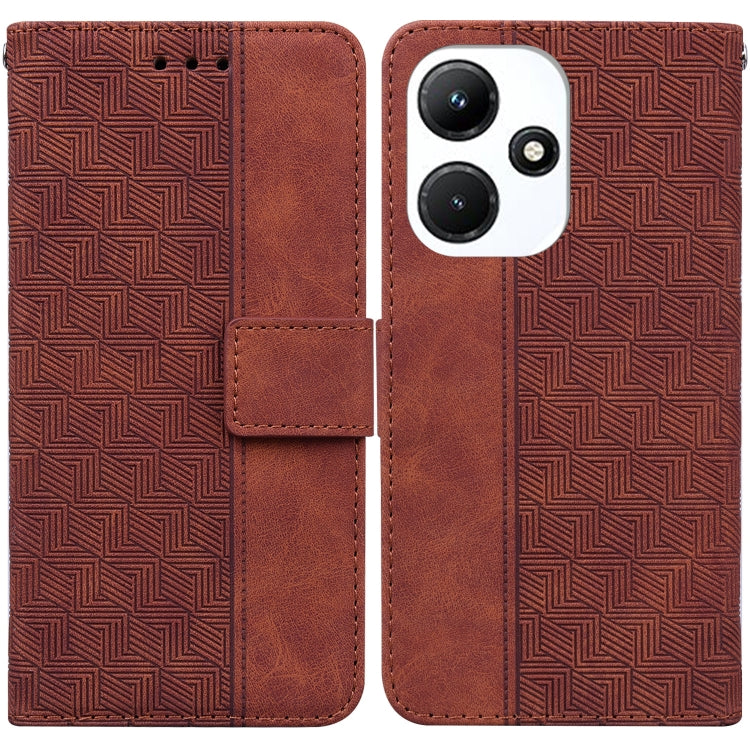 Geometric Embossed Leather Phone Case, For Infinix Note 30i, For Infinix Note 30 Pro, For Infinix Note 30, For Infinix Note 30 VIP, For Infinix Hot 30 Play, For Infinix Hot 30i, For Infinix Hot 30, For Infinix Smart 7 African