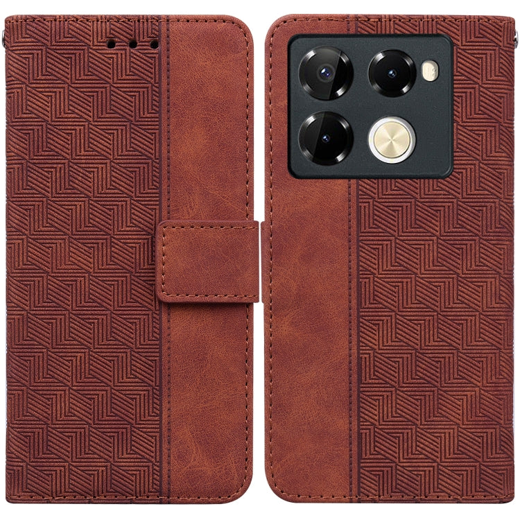 Geometric Embossed Leather Phone Case, For Infinix Note 40 5G, For Infinix GT 20 Pro, For Infinix Note 40 Pro 5G / 40 Pro 4G, For Infinix Note 40 Pro+, For Infinix Note 40 4G, For Infinix Hot 40 / 40 Pro, For Infinix Smart 7 India / 7 Plus             ...