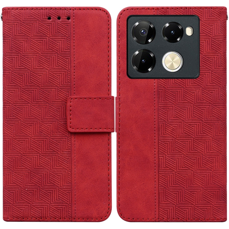 Geometric Embossed Leather Phone Case, For Infinix Note 40 5G, For Infinix GT 20 Pro, For Infinix Note 40 Pro 5G / 40 Pro 4G, For Infinix Note 40 Pro+, For Infinix Note 40 4G, For Infinix Hot 40 / 40 Pro, For Infinix Smart 7 India / 7 Plus             ...
