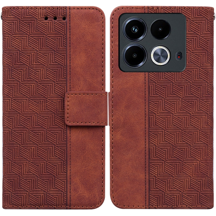 Geometric Embossed Leather Phone Case, For Infinix Note 40 5G, For Infinix GT 20 Pro, For Infinix Note 40 Pro 5G / 40 Pro 4G, For Infinix Note 40 Pro+, For Infinix Note 40 4G, For Infinix Hot 40 / 40 Pro, For Infinix Smart 7 India / 7 Plus             ...