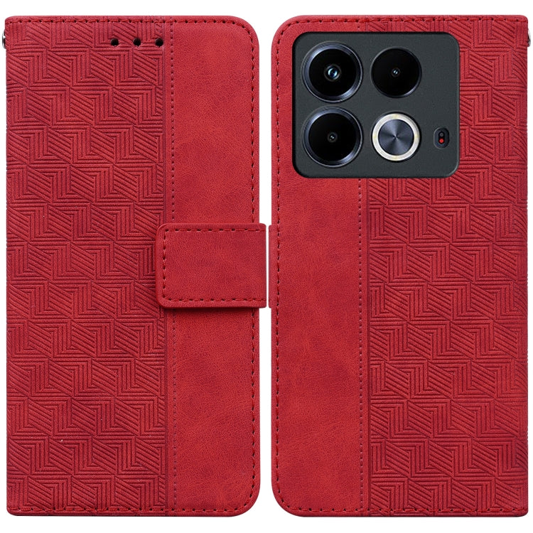 Geometric Embossed Leather Phone Case, For Infinix Note 40 5G, For Infinix GT 20 Pro, For Infinix Note 40 Pro 5G / 40 Pro 4G, For Infinix Note 40 Pro+, For Infinix Note 40 4G, For Infinix Hot 40 / 40 Pro, For Infinix Smart 7 India / 7 Plus             ...