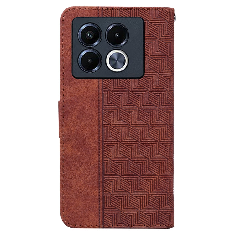 Geometric Embossed Leather Phone Case, For Infinix Note 40 5G, For Infinix GT 20 Pro, For Infinix Note 40 Pro 5G / 40 Pro 4G, For Infinix Note 40 Pro+, For Infinix Note 40 4G, For Infinix Hot 40 / 40 Pro, For Infinix Smart 7 India / 7 Plus             ...