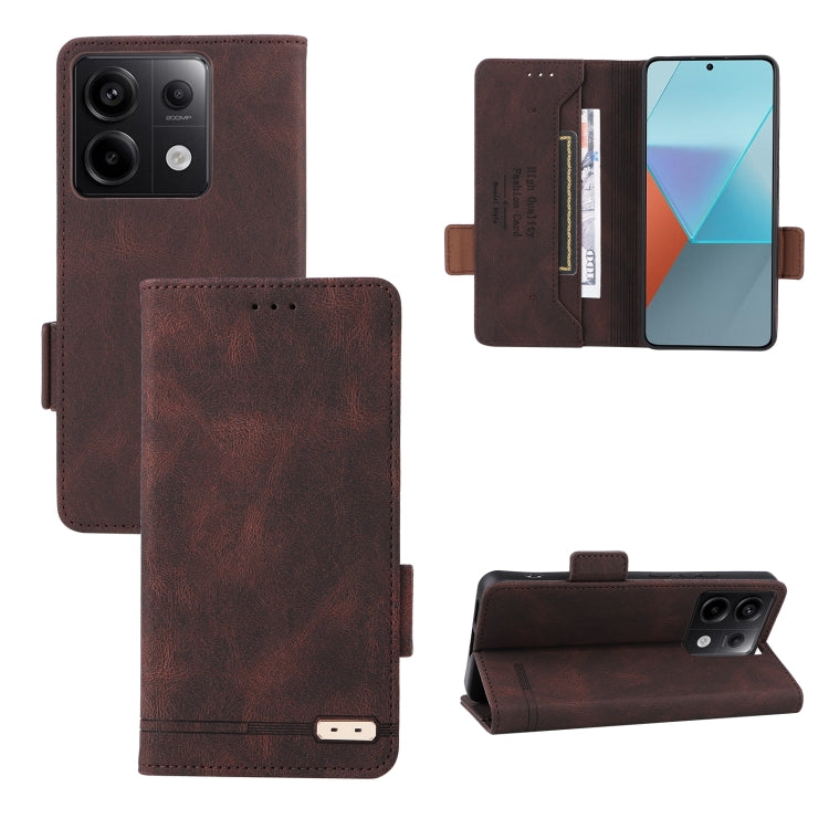 Magnetic Clasp Leather Phone Case, For Xiaomi Redmi Note 13 Pro 5G, For Xiaomi Redmi 12 4G Foreign / 5G, For Xiaomi Redmi 12 4G, For Xiaomi Poco F5 Pro / Redmi K60, For Xiaomi Redmi Note 12S 4G, For Xiaomi Redmi Note 12 4G