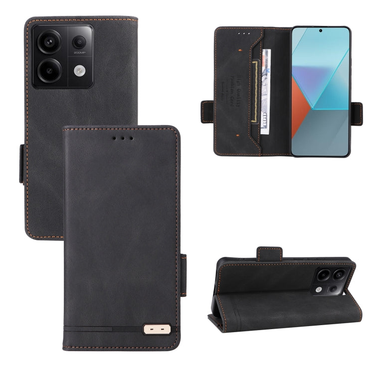 Magnetic Clasp Leather Phone Case, For Xiaomi Redmi Note 13 Pro 5G, For Xiaomi Redmi 12 4G Foreign / 5G, For Xiaomi Redmi 12 4G, For Xiaomi Poco F5 Pro / Redmi K60, For Xiaomi Redmi Note 12S 4G, For Xiaomi Redmi Note 12 4G