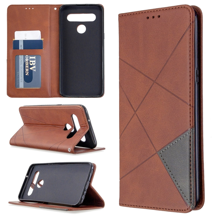 Rhombus Texture Horizontal Flip Magnetic Leather Case with Holder & Card Slots & Wallet, For LG K61, For Nokia 1.3