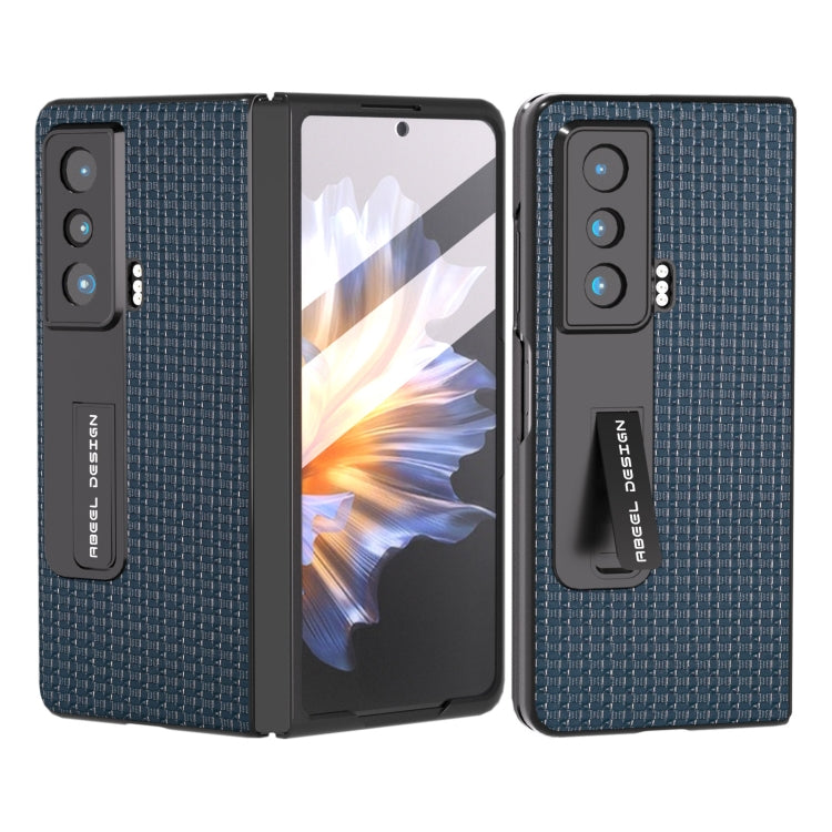 ABEEL Integrated Genuine Leather Luxury Series Phone Case with Holder, For Honor Magic Vs
