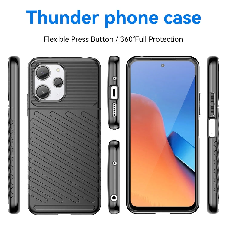 Thunderbolt Shockproof TPU Protective Soft Phone Case, For Xiaomi Poco M6 Pro, For Xiaomi Redmi 12 5G, For Xiaomi Redmi 12R, For Xiaomi Redmi 12, For Xiaomi Redmi Note 12R Pro, For Xiaomi Poco X5, For Xiaomi Redmi Note 12S, For Xiaomi Redmi Note 11S 4G...