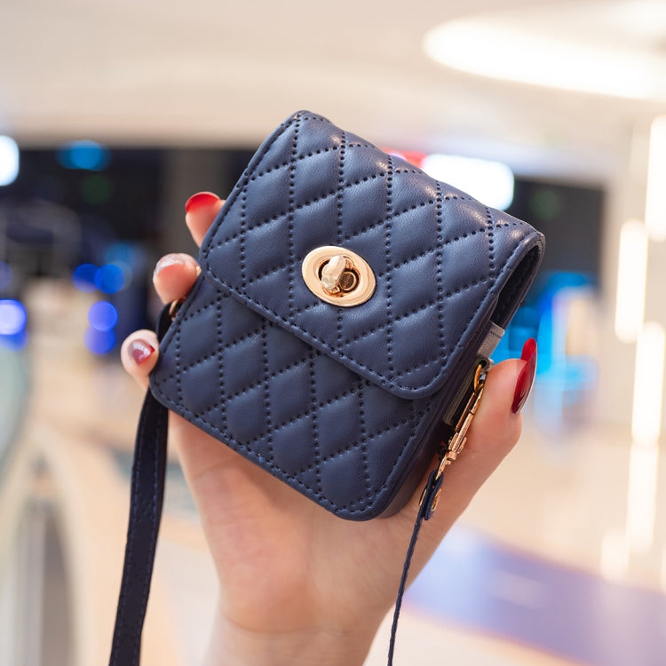 BFB03 Diamond Lattice Magnetic Leather Phone Case, For Samsung Galaxy Z Flip3/Flip4/Flip5/Flip6