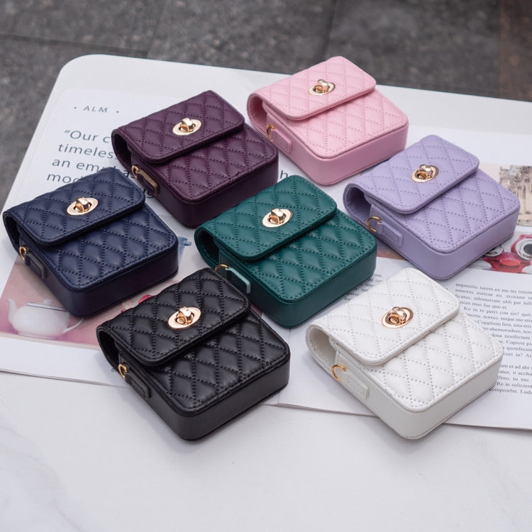 BFB03 Diamond Lattice Magnetic Leather Phone Case, For Samsung Galaxy Z Flip3/Flip4/Flip5/Flip6