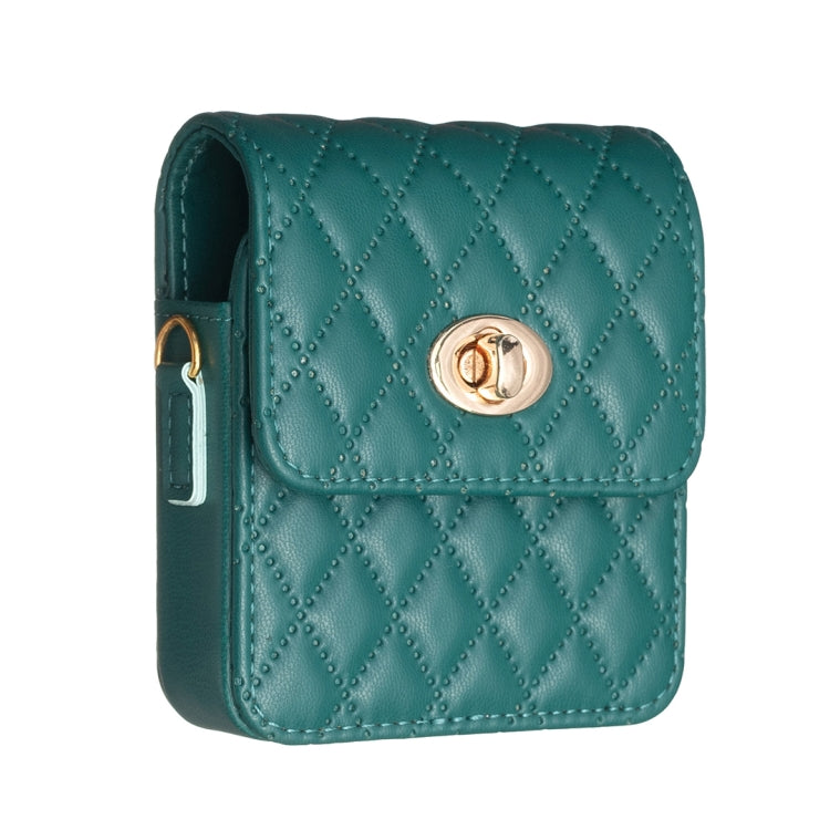 BFB03 Diamond Lattice Magnetic Leather Phone Case, For Samsung Galaxy Z Flip3/Flip4/Flip5/Flip6