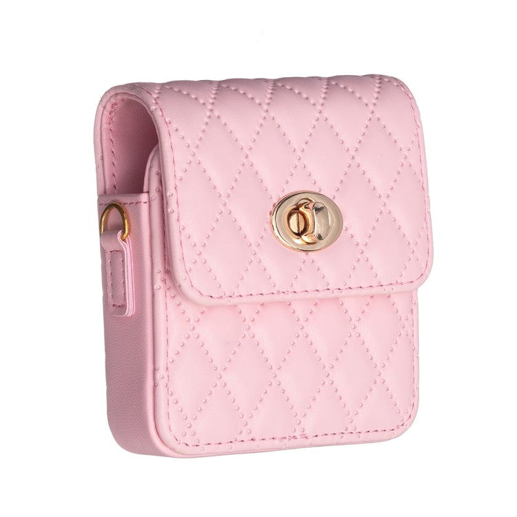 BFB03 Diamond Lattice Magnetic Leather Phone Case, For Samsung Galaxy Z Flip3/Flip4/Flip5/Flip6