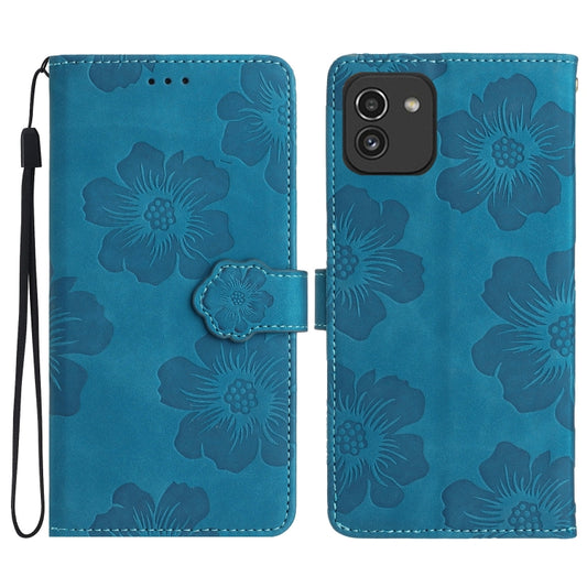 Flower Embossing Pattern Leather Phone Case, For Samsung Galaxy A03 164, For Samsung Galaxy A05s, For Samsung Galaxy S24 5G, For Samsung Galaxy A03 Core, For Samsung Galaxy A04, For Samsung Galaxy A04 Core, For Samsung Galaxy A04e, For Samsung Galaxy A...