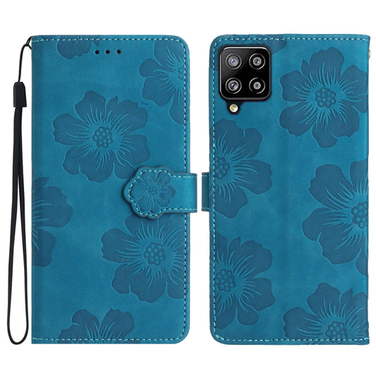 Flower Embossing Pattern Leather Phone Case, For Samsung Galaxy A42 5G, For Samsung Galaxy A50, For Samsung Galaxy A51 4G, For Samsung Galaxy A52 5G, For Samsung Galaxy A53 5G, For Samsung Galaxy A54 5G, For Samsung Galaxy A70, For Samsung Galaxy A71 4...