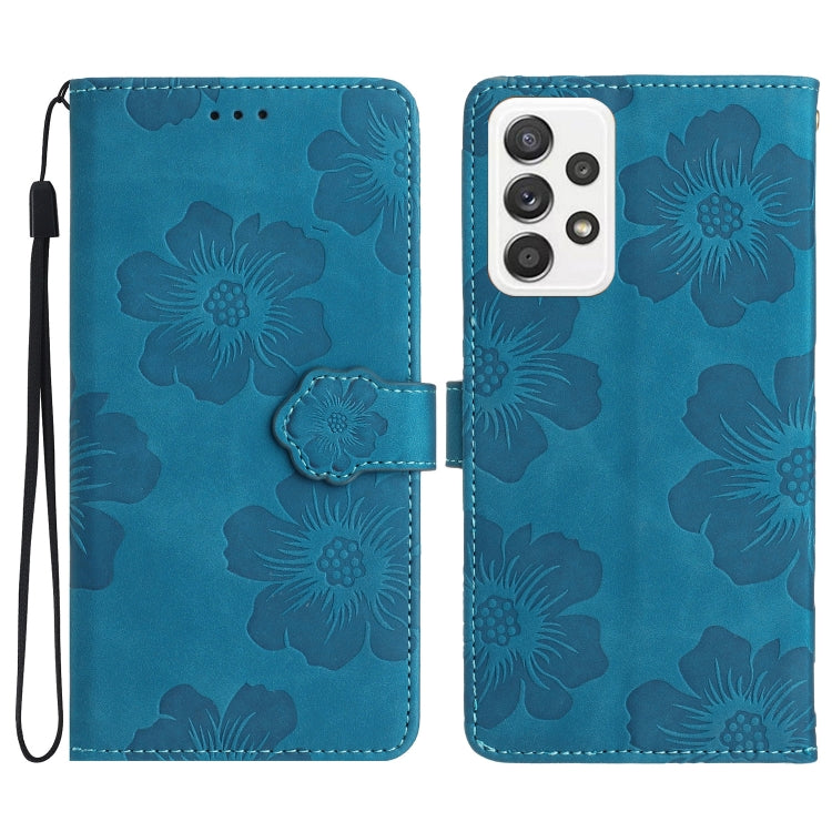Flower Embossing Pattern Leather Phone Case, For Samsung Galaxy A42 5G, For Samsung Galaxy A50, For Samsung Galaxy A51 4G, For Samsung Galaxy A52 5G, For Samsung Galaxy A53 5G, For Samsung Galaxy A54 5G, For Samsung Galaxy A70, For Samsung Galaxy A71 4...