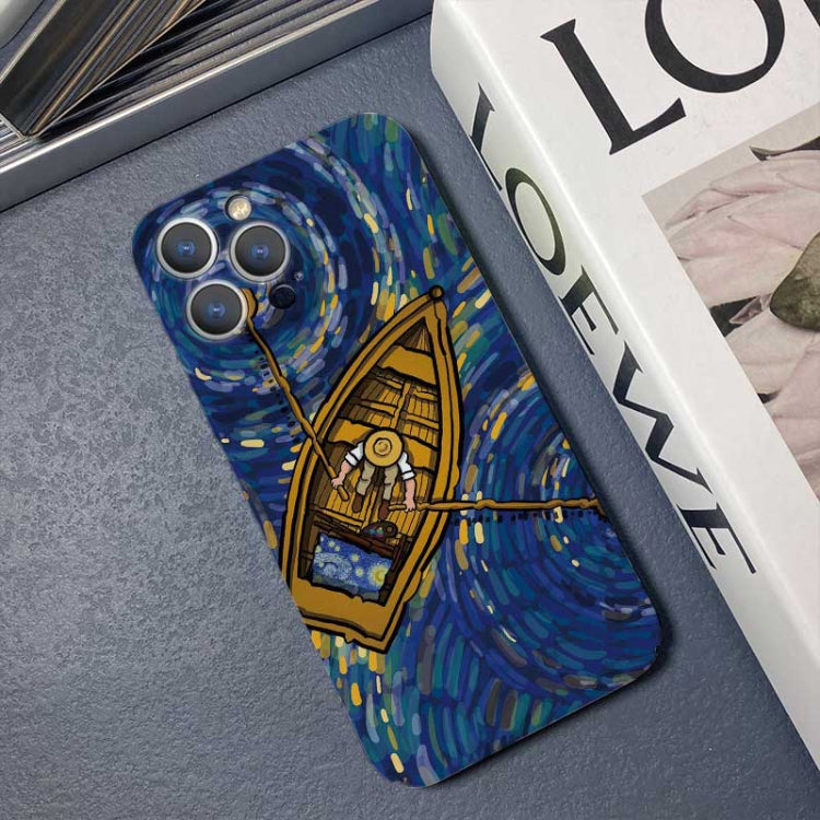 Precise Hole Oil Painting Pattern PC Phone Case, For iPhone X / XS, For iPhone XR, For iPhone XS Max, For iPhone 8 Plus / 7 Plus