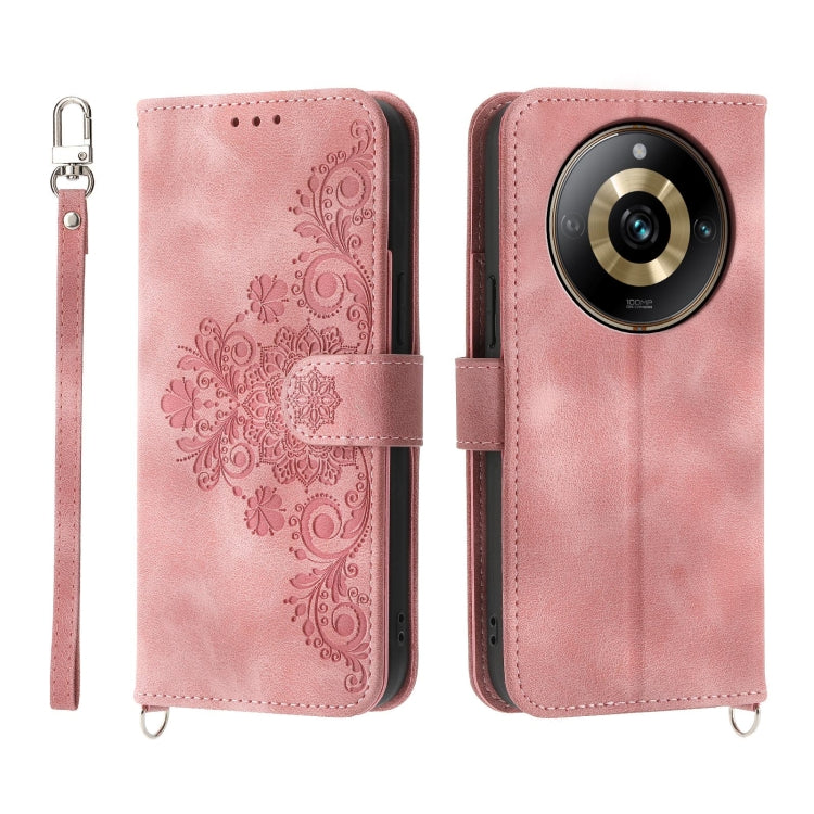 Skin Feel Flowers Embossed Wallet Leather Phone Case, For Realme C53, For Realme 11 Pro 5G / 11 Pro+ 5G