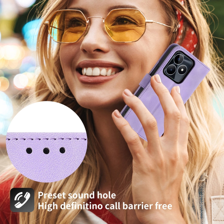 Skin Feel Flowers Embossed Wallet Leather Phone Case, For Realme C53, For Realme 11 Pro 5G / 11 Pro+ 5G