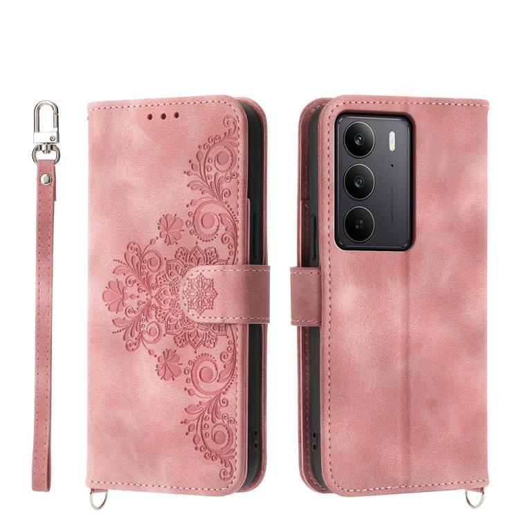 Skin Feel Flowers Embossed Wallet Leather Phone Case, For Realme C100 4G, For Realme 16 5G, For Realme C85 5G / Realme 15x 5G, For Realme C85 Pro 4G, For Realme 15 5G / Realme 15 Pro 5G, For Realme 14 / Realme P3 5G, For Realme 14 Pro+, For Realme 14 P...