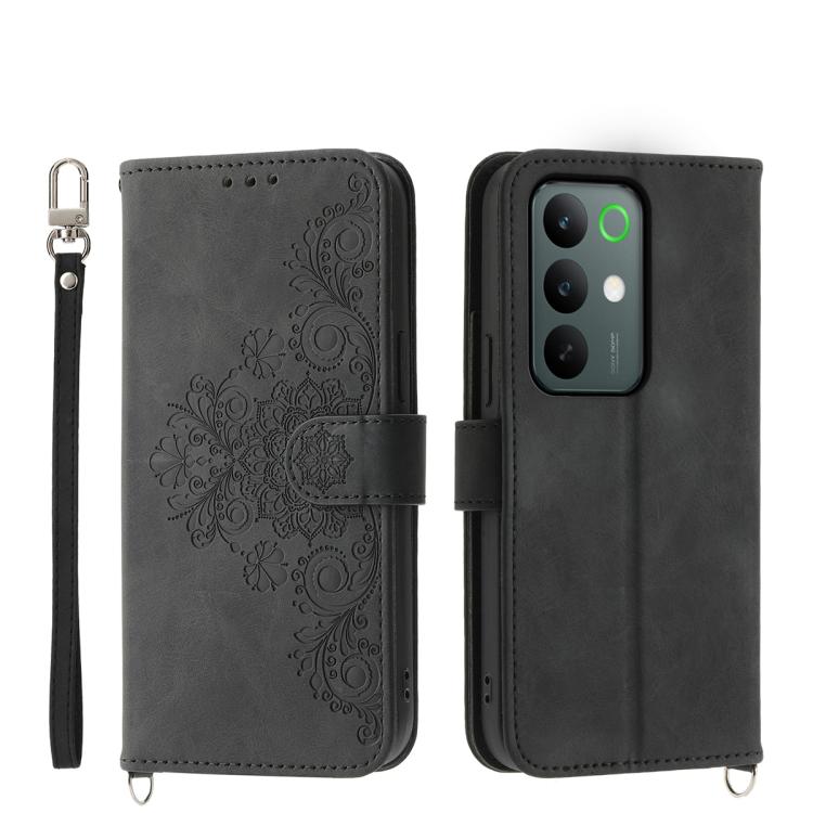 Skin Feel Flowers Embossed Wallet Leather Phone Case, For Realme C100 4G, For Realme 16 5G, For Realme C85 5G / Realme 15x 5G, For Realme C85 Pro 4G, For Realme 15 5G / Realme 15 Pro 5G, For Realme 14 / Realme P3 5G, For Realme 14 Pro+, For Realme 14 P...
