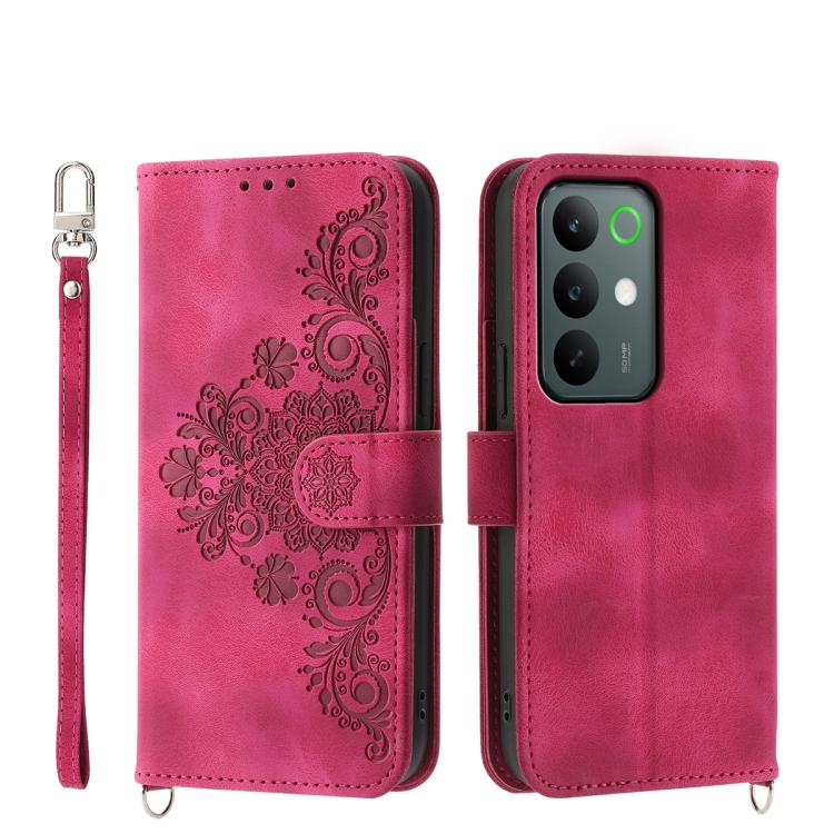 Skin Feel Flowers Embossed Wallet Leather Phone Case, For Realme C100 4G, For Realme 16 5G, For Realme C85 5G / Realme 15x 5G, For Realme C85 Pro 4G, For Realme 15 5G / Realme 15 Pro 5G, For Realme 14 / Realme P3 5G, For Realme 14 Pro+, For Realme 14 P...