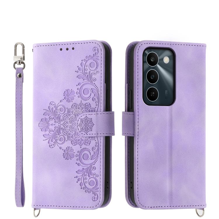 Skin Feel Flowers Embossed Wallet Leather Phone Case, For Realme 16T 5G, For Realme C100 4G, For Realme 16 5G, For Realme C85 5G / Realme 15x 5G, For Realme C85 Pro 4G, For Realme 15 5G / Realme 15 Pro 5G, For Realme 14 / Realme P3 5G, For Realme 14 Pr...