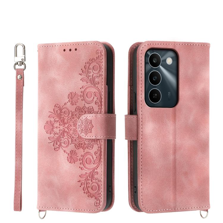 Skin Feel Flowers Embossed Wallet Leather Phone Case, For Realme 16T 5G, For Realme C100 4G, For Realme 16 5G, For Realme C85 5G / Realme 15x 5G, For Realme C85 Pro 4G, For Realme 15 5G / Realme 15 Pro 5G, For Realme 14 / Realme P3 5G, For Realme 14 Pr...