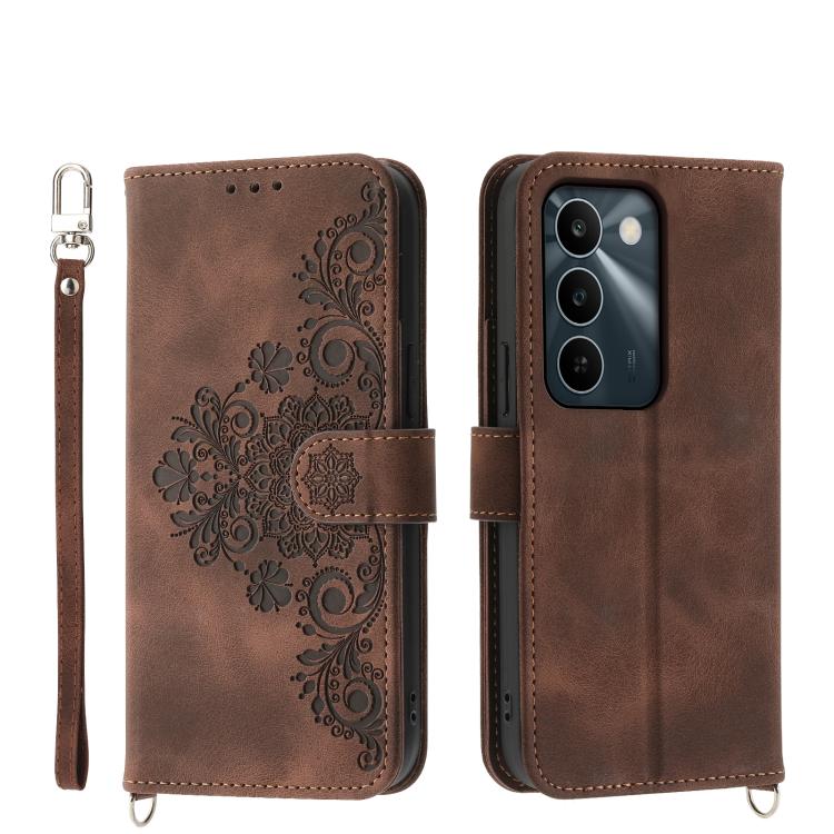 Skin Feel Flowers Embossed Wallet Leather Phone Case, For Realme 16T 5G, For Realme C100 4G, For Realme 16 5G, For Realme C85 5G / Realme 15x 5G, For Realme C85 Pro 4G, For Realme 15 5G / Realme 15 Pro 5G, For Realme 14 / Realme P3 5G, For Realme 14 Pr...