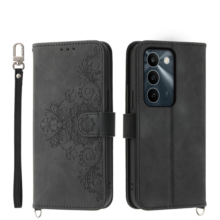 Skin Feel Flowers Embossed Wallet Leather Phone Case, For Realme 16T 5G, For Realme C100 4G, For Realme 16 5G, For Realme C85 5G / Realme 15x 5G, For Realme C85 Pro 4G, For Realme 15 5G / Realme 15 Pro 5G, For Realme 14 / Realme P3 5G, For Realme 14 Pr...