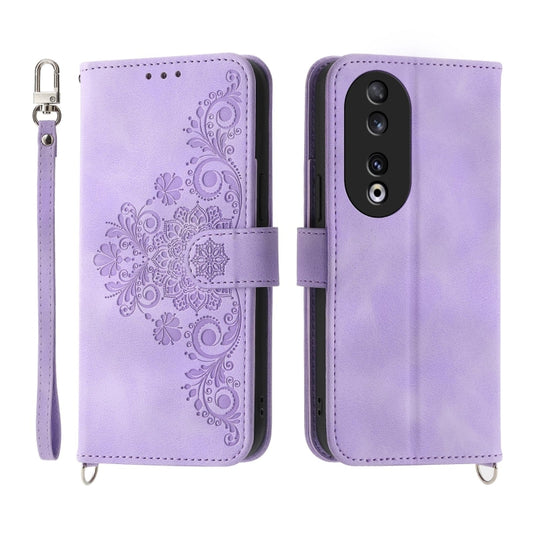 Skin Feel Flowers Embossed Wallet Leather Phone Case, For Honor 90 5G, For Honor X50i, For Honor X40i 5G / Play7T Pro, For Honor Magic5 Pro, For Honor Magic5, For Honor X8a 4G, For Honor X9a