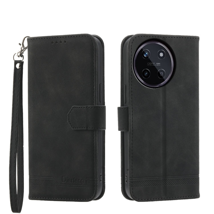 Dierfeng Dream Line TPU Hybrid PU Leather Phone Case, For Realme 14 Pro, For Realme C75 / Realme 14x, For Realme 13+, For Realme GT 6 Global, For Realme 12 5G, For Realme 12+, For Realme 12 Pro+, For Realme 11 4G