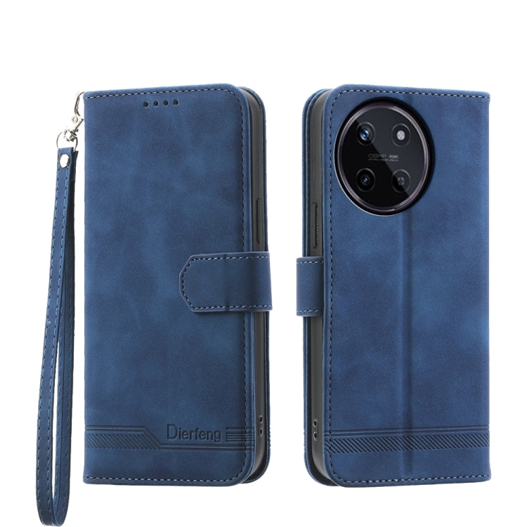 Dierfeng Dream Line TPU Hybrid PU Leather Phone Case, For Realme 14 Pro, For Realme C75 / Realme 14x, For Realme 13+, For Realme GT 6 Global, For Realme 12 5G, For Realme 12+, For Realme 12 Pro+, For Realme 11 4G