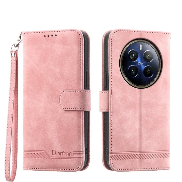 Dierfeng Dream Line TPU Hybrid PU Leather Phone Case, For Realme 14 Pro, For Realme C75 / Realme 14x, For Realme 13+, For Realme GT 6 Global, For Realme 12 5G, For Realme 12+, For Realme 12 Pro+, For Realme 11 4G