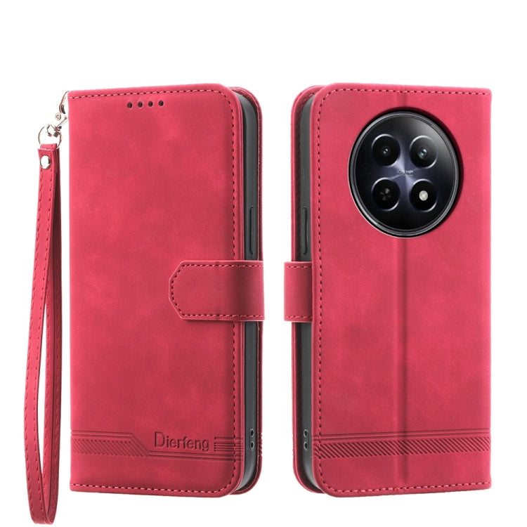 Dierfeng Dream Line TPU Hybrid PU Leather Phone Case, For Realme 14 Pro, For Realme C75 / Realme 14x, For Realme 13+, For Realme GT 6 Global, For Realme 12 5G, For Realme 12+, For Realme 12 Pro+, For Realme 11 4G
